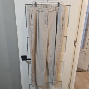 Old Navy Beige Herringbone Trousers